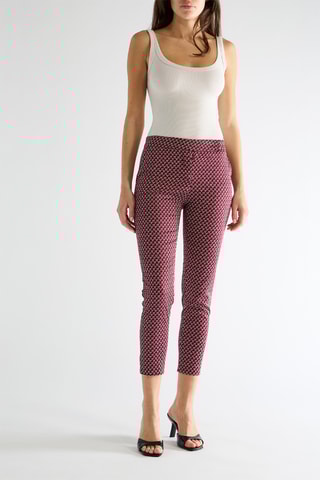 Pantalon 7/8 taille haute - Bordeaux