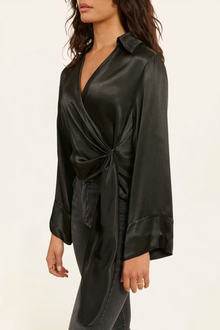 Blouse portefeuille - Noir