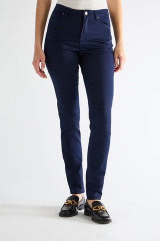 Pantalon taille haute - Bleu nuit
