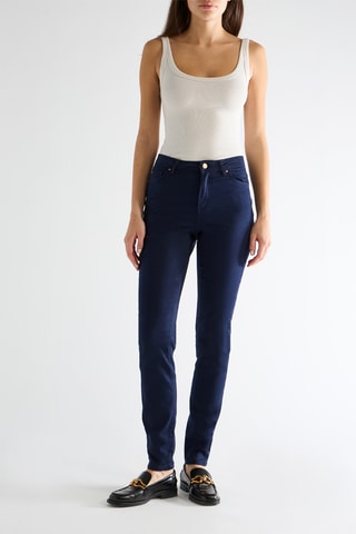 Pantalon taille haute - Bleu nuit
