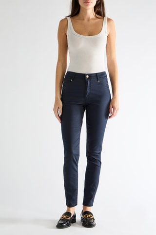 Pantalon taille haute - Bleu nuit