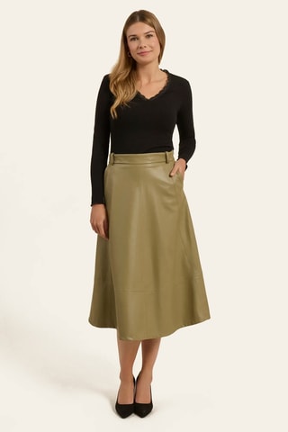 Jupe midi - Kaki
