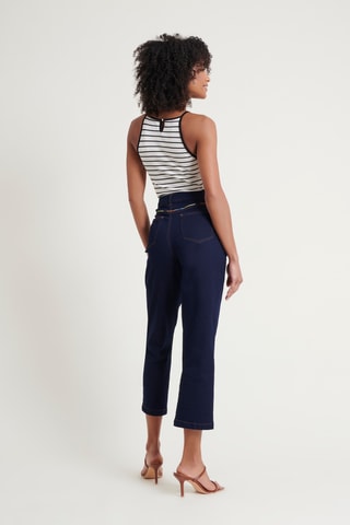 Jean taille haute - Bleu foncé