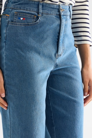 Jean taille haute - Bleu