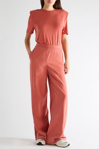 Pantalon taille haute - Rouge