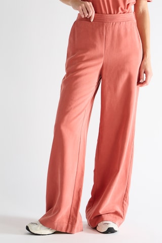 Pantalon taille haute - Rouge