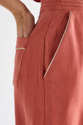 Pantalon taille haute - Rouge