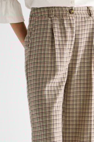 Pantalon taille haute - Marron