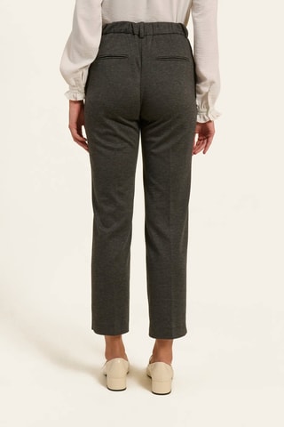 Pantalon taille haute - Gris