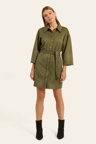 Robe chemise - Kaki