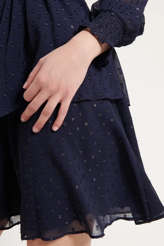 Robe volantée plumetis - Bleu marine