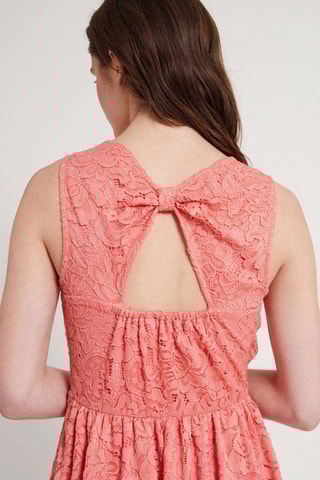Robe patineuse en dentelle - Orange