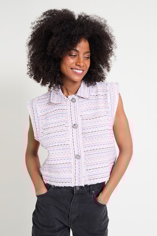 Veste sans manches - Ecru