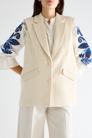 Veste sans manches - Ecru