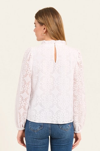 Top en dentelle - Blanc