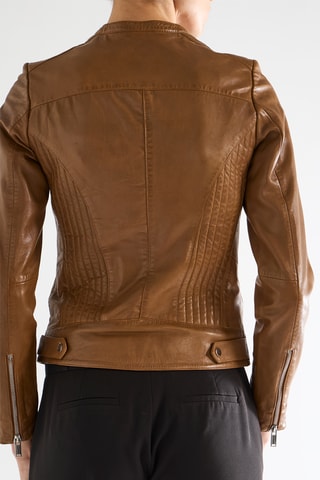 Veste en cuir d’agneau - Marron