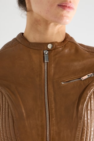 Veste en cuir d’agneau - Marron