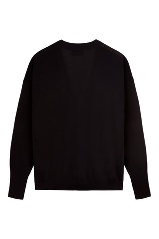 Cardigan en mérinos et soie - Noir