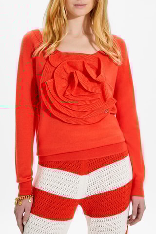 Pull en mérinos - Corail