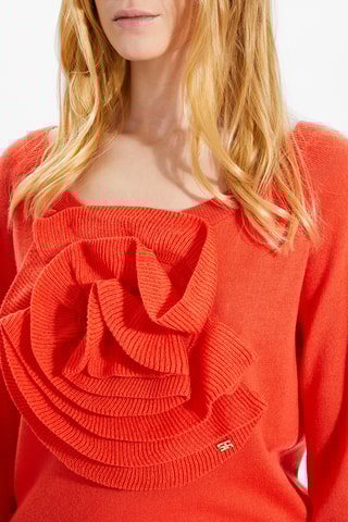Pull en mérinos - Corail