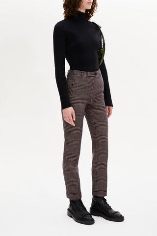 Pantalon cigarette - Marron et bleu marine