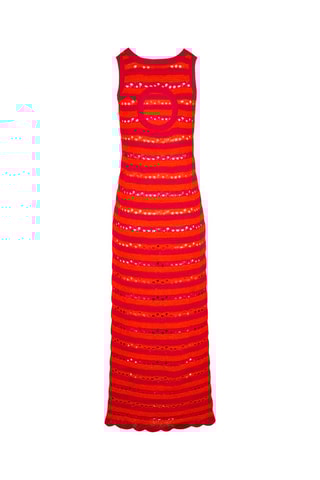 Robe longue - Fuchsia et corail