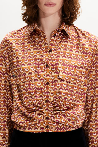 Blouse - Vieux rose et orange
