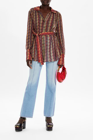 Chemise en soie - Rouge