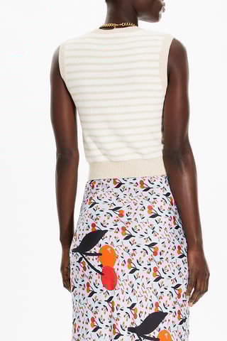 Top - Ecru et beige