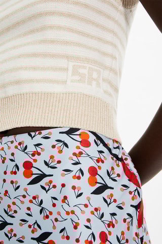 Top - Ecru et beige