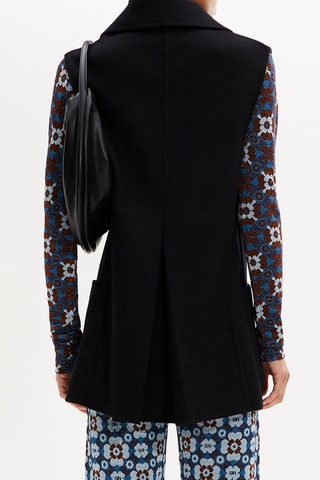 Blazer sans manches en laine - Noir