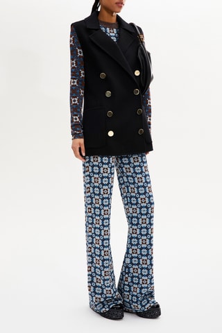 Blazer sans manches en laine - Noir