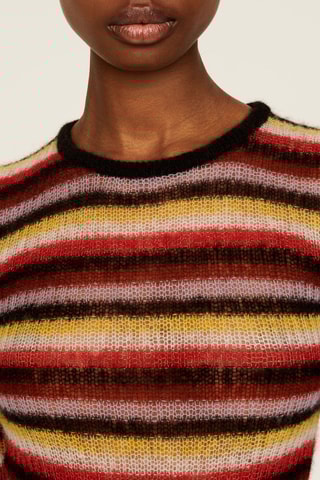 Body en alpaga et laine - Rouge et jaune