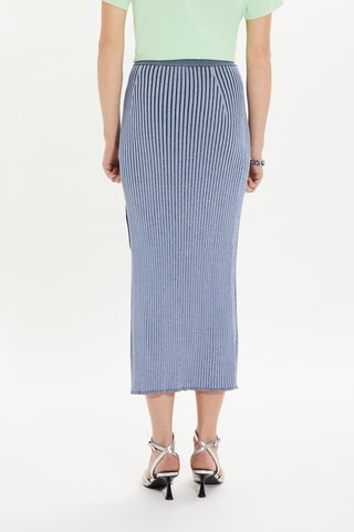 Jupe midi - Bleu