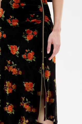 Jupe asymétrique - Noir et orange