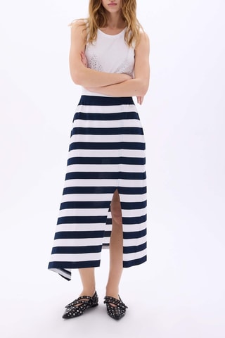 Jupe midi - Blanc