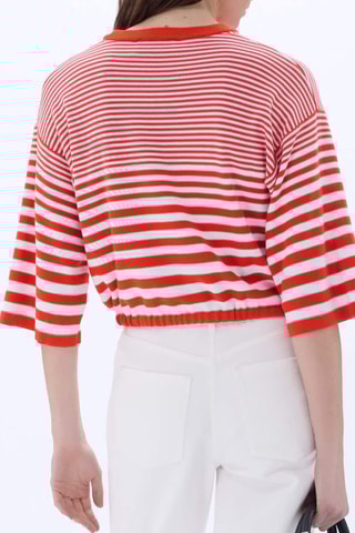 Top -Orange et blanc