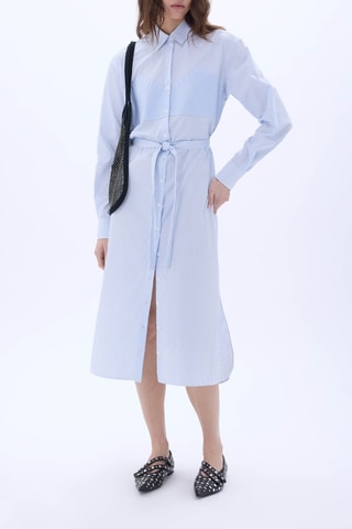 Robe chemise - Blanc et ciel