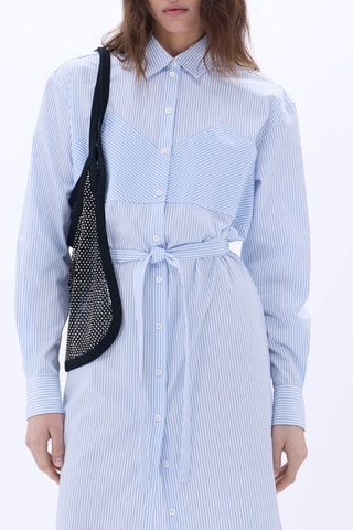 Robe chemise - Blanc et ciel