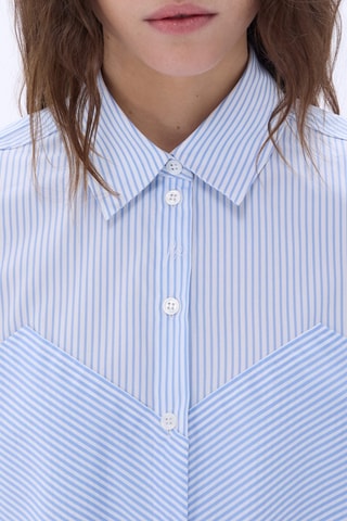 Robe chemise - Blanc et ciel