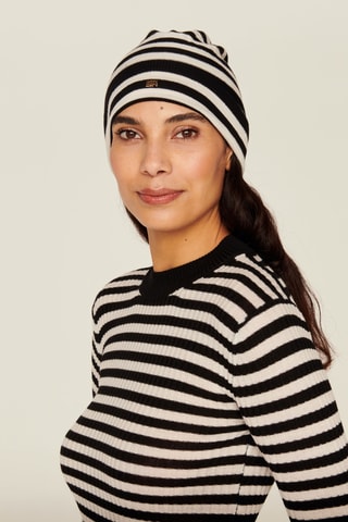 Bonnet en laine - Noir et blanc