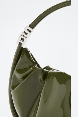 Sac porté épaule verni - Kaki