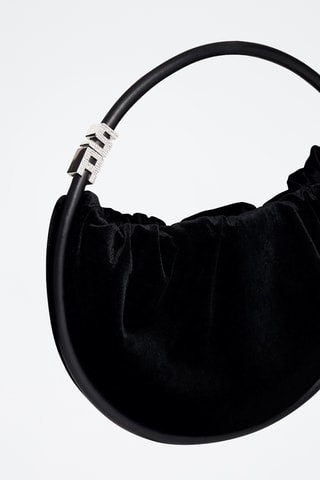 Sac porté épaule en velours - Noir