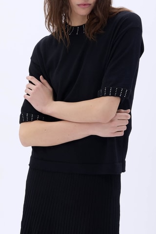 Top en laine - Noir