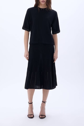 Top en laine - Noir