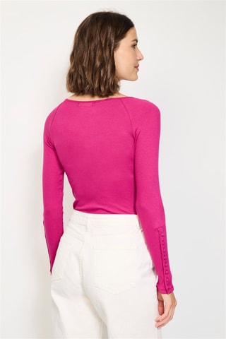 Zijden Bodysuit - Gemêleerd Grijs - Roze