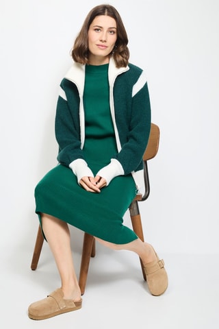 Kasjmier Vest - Blauw - Wit en groen