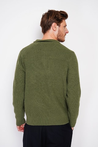 Trui - Bordeauxrood - Groen