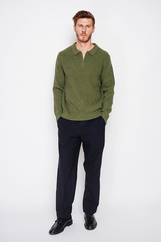 Trui - Bordeauxrood - Groen