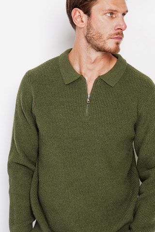 Trui - Bordeauxrood - Groen